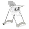 Dream On Me Solid Times High chair, Compact & Sleek High Chair, Multiple Recline and Height Positions, Lightweight Portable Highchair, In Gray