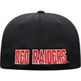 thumbnail image 4 of Men's Top of the World Black Texas Tech Red Raiders Reflex Logo Flex Hat, 4 of 4