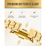 MagnetRX Bracelets for Men — EllipseMAX Designed in USA & Patent Pending — Premium Titanium Mens Bracelet & Adjustable Length (Gold)