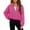 Red, variant on Lmnyox Girls Sherpa Jacket Zip Up Collared Crop Jacket Big Girls Solid Casual Athletic Jacket 6-13 Years