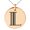 Rose, variant on Stainless Steel Letter L Initial Metro Retro Monogram Engraved Small Medallion Circle Charm Pendant Necklace