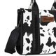 thumbnail image 3 of Bolso Wrangler con estampado de vaca para mujer, negro, con correa de guitarra, 3 of 6
