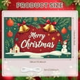 thumbnail image 2 of Traditional Christmas Merry Christmas Banner Festive Red Xmas Display Gold Bells Green Pine Christmas Backdrop for Christmas Party Holiday Decoration Home Indoor, 2 of 9