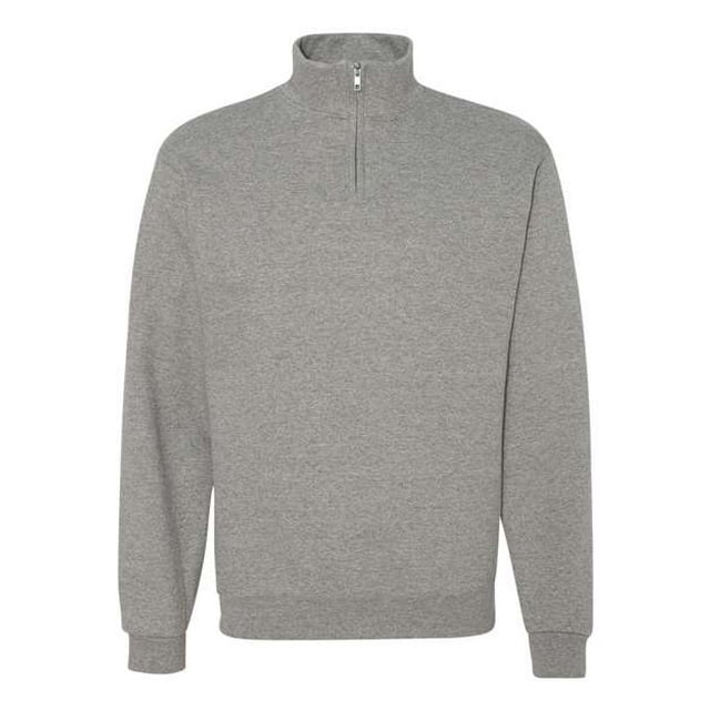 Jerzees Men's NuBlend Quarter Zip Cadet Collar Sweatshirt_M_Oxford (49/51) Jerzees 995MR
