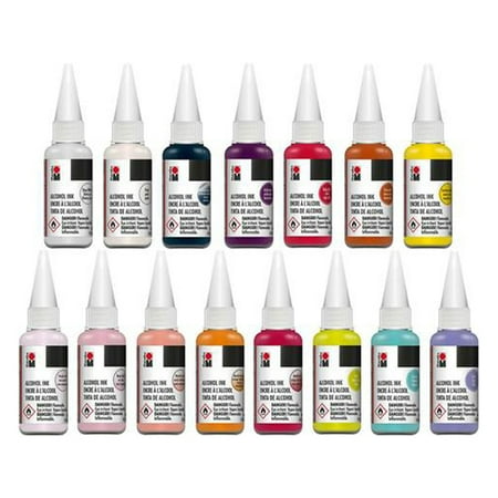 Razzle Dazzle New Marabu Alcohol Ink Line 2021- Fast Drying, Resin, Polymer Clay, Stone, Leather, Highly Saturated, Extremely Vibrant and Versatile, Acid-Free, Dye-Based, and Transparent Ink