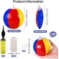 thumbnail image 2 of SHIQI-36 Pieces Mini Beach Balls Bulk 4.7 Inch Inflatable Beach Ball Decorations Small Rainbow Beach Balls with Hanging Rope Hooks Inflator for Beach Pool Toys Hawaiian Summer Birthday Party Decor, 2 of 4