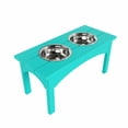 thumbnail image 2 of WestinTrends Elevated Modern Pet Stand Feeder for Cats & Dogs Puppy, Removable stainless steel bowls, UV and Weather Resistant, 2 of 7