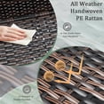 thumbnail image 6 of WYDK Outdoor Side Table, Rattan Coffee Table with Storage 13 Gallon Patio Small Deck Storage Box for Cushion Towel Books, Brown Side Table with lid, 6 of 8