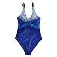 thumbnail image 1 of Gibobby Trajes de Baño Mujer Traje de baño de mujer Bikini de color de moda(Azul oscuro,M), 1 of 4