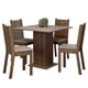 thumbnail image 1 of Juego de Comedor Mesa con Tablero de Madera 4 Sillas Marrón/Crema/Sintético Beige Samara Madesa, 1 of 5