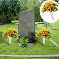 thumbnail image 2 of SLYNSHome Artificial Cemetery Flowers Sunflowers Silk Flower with Stake for Grave Headstone Decoration Graveyard Memorial Flowers, 2 of 7