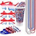 thumbnail image 1 of Set de accesorios Mysense para trajes del 4 de julio para mujeres y niños con purpurina, 1 of 7