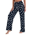 thumbnail image 3 of Posijego Women's Valentines Day Pajama Pants Wide Leg Elastic High Waist Heart Printed Lounge Pants with Pockets, 3 of 5