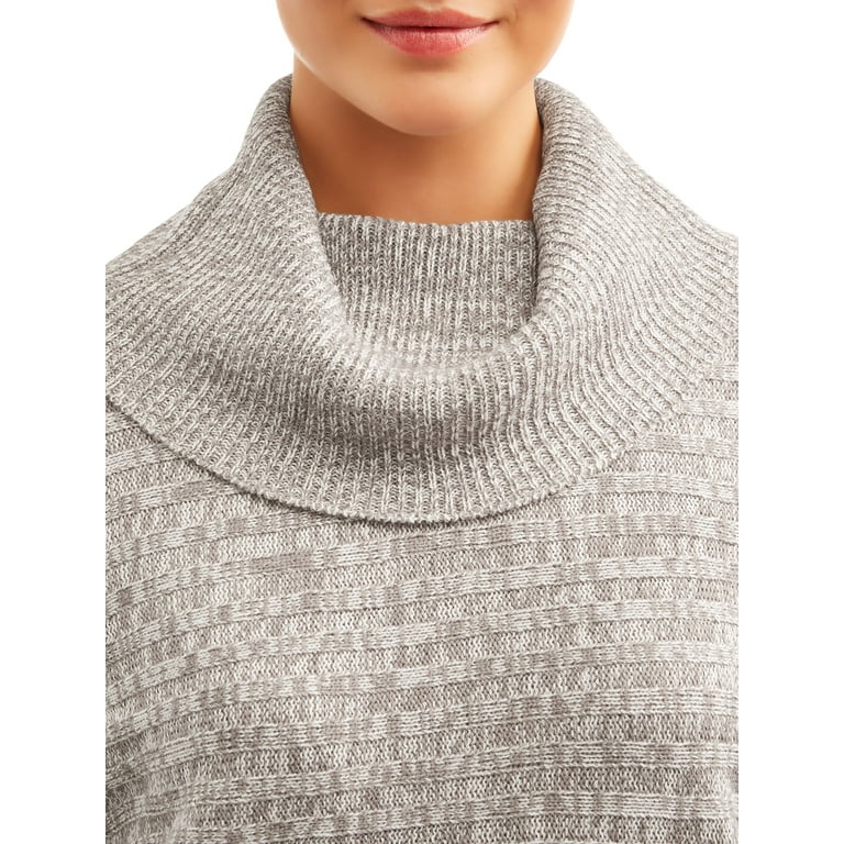 What s Next Women s Ribbed Cowl Neck Sweater