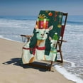 thumbnail image 4 of PHYHOO Merry Christmas Large Lightweight Microfiber Towel Super Absorbent Sand Free Thin Quick Dry Pool Towel for Beach Travel Sports Pool Bath Camping 30x60in, 4 of 8
