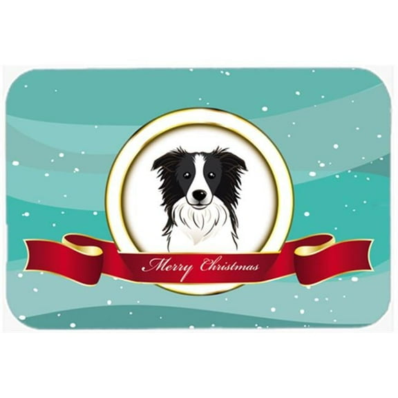 Carolines Treasures  Border Collie Merry Christmas Mouse Pad- Hot Pad & Trivet