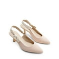 thumbnail image 3 of DREAM PAIRS Women’s Slingback Kitten Heel Closed Toe Pumps – Low Heels, Elegant Dress Shoes for Wedding, Bridal, Party, and Casual Wear, 3 of 8