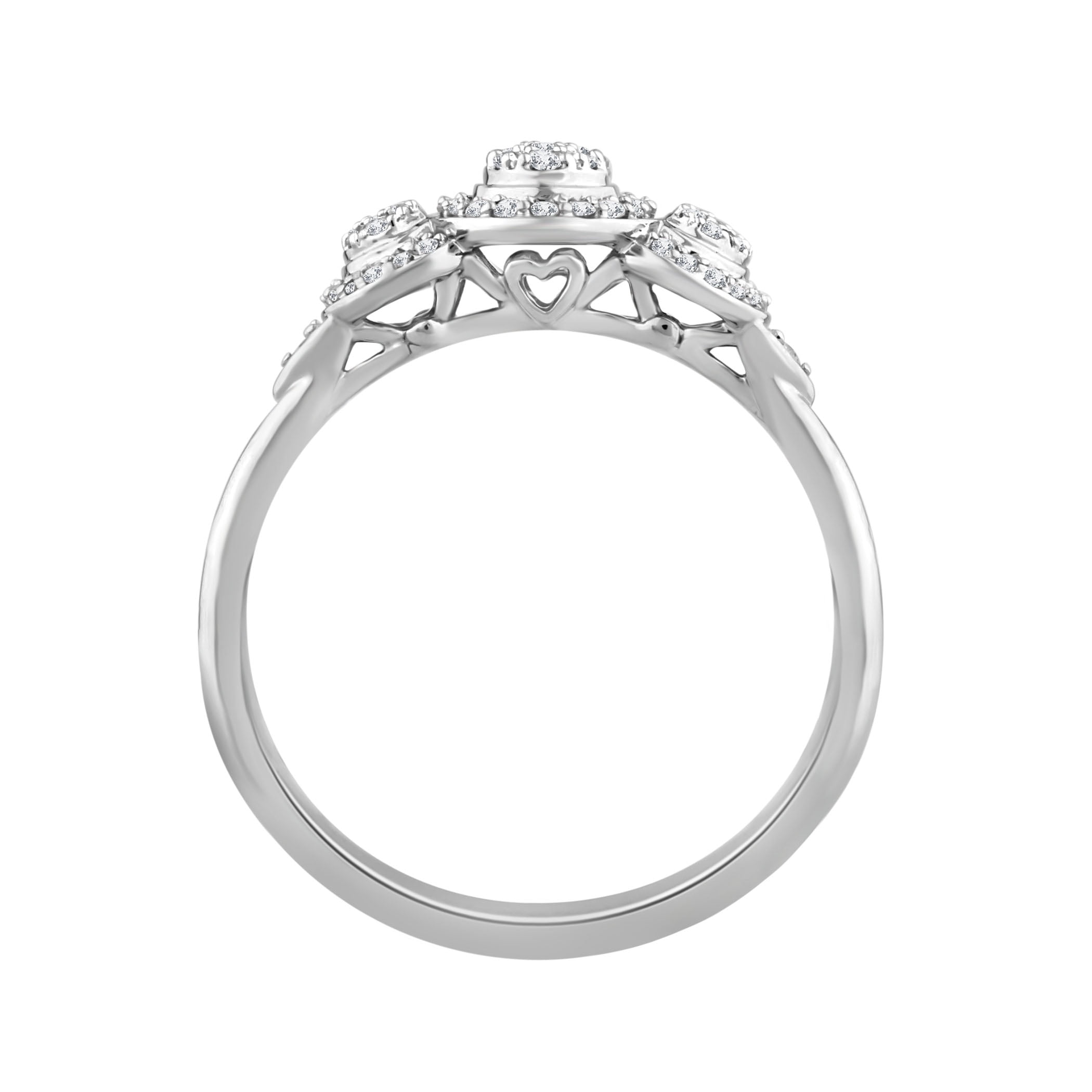 Color of Love 1/4 Carat T.W. Diamond Promise Ring in 10K White Gold (I-J,I3)
