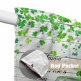 thumbnail image 4 of St. Patrick's Day Swag Valances for Windows, Kitchen Curtains 36 Inch Length 2 Panels Set, Spring Lucky Grass Truck Gray Wood Short Curtains for Small Windows Rod Pocket Cafe Curtains Drapes 28"x36", 4 of 8