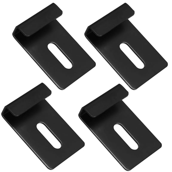 FOMIYES WORGEOUS 4Pcs Wall Mount Mirror Glass Clamp for Bathroom Mirror Clips Shelf Support Brackets Holders