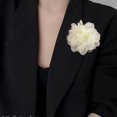 thumbnail image 2 of 100mm Flower Brooches for Women Extra Large Rose Satin Fabric Lapel Pin Dainty Satin Fabric Brooch Big Camellia Flowers for Wedding Party Dance Clothes Accessories Jewelry for Banquet Ceremony, 2 of 12