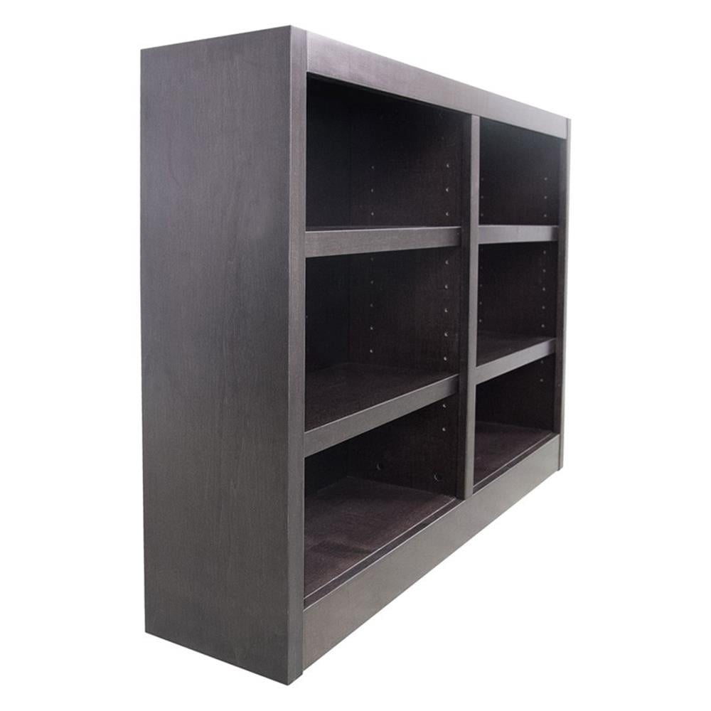 Maklaine Book Shelf - Wood Bookcase Furniture 48 x 36" - Espresso