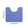 thumbnail image 2 of U-Shape Foam Bath Mat and Toilet Rug Set, Soft Water-Absorbent Non-Slip Bathroom Carpet with Latex Backing, Easter Thick Machine-Washable Floor Mat for Home Bathroom and Spa, 15.7*19.7in, Blue, 2 of 6