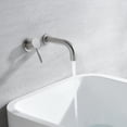 thumbnail image 5 of SUMERAIN Bathtub Faucet Wall Mount Tub Filler with Single Left-Handed Handle, Brushed Nickel, 5 of 7