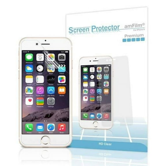 amFilm iPhone 7 6S 6 Screen Protector HD Clear for iPhone 7 6 6S 4.7 inch 2016 2015 (3-Pack)