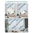 thumbnail image 4 of Blue Grey Marble Tie Up Curtains for Windows 45 Inch Length Balloon Curtains Kitchen Adjustable Balloon Window Shade Vintage Abstract Modern Art Crack Tie Up Valance Bathroom Curtain Window 34"x45", 4 of 6