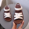 thumbnail image 2 of WAYUTE Sandals for Girls Woven Design Comfortable Soft Sole Beach Shoes for Kids Solid Color Everyday Footwear Casual Summer, 2 of 7