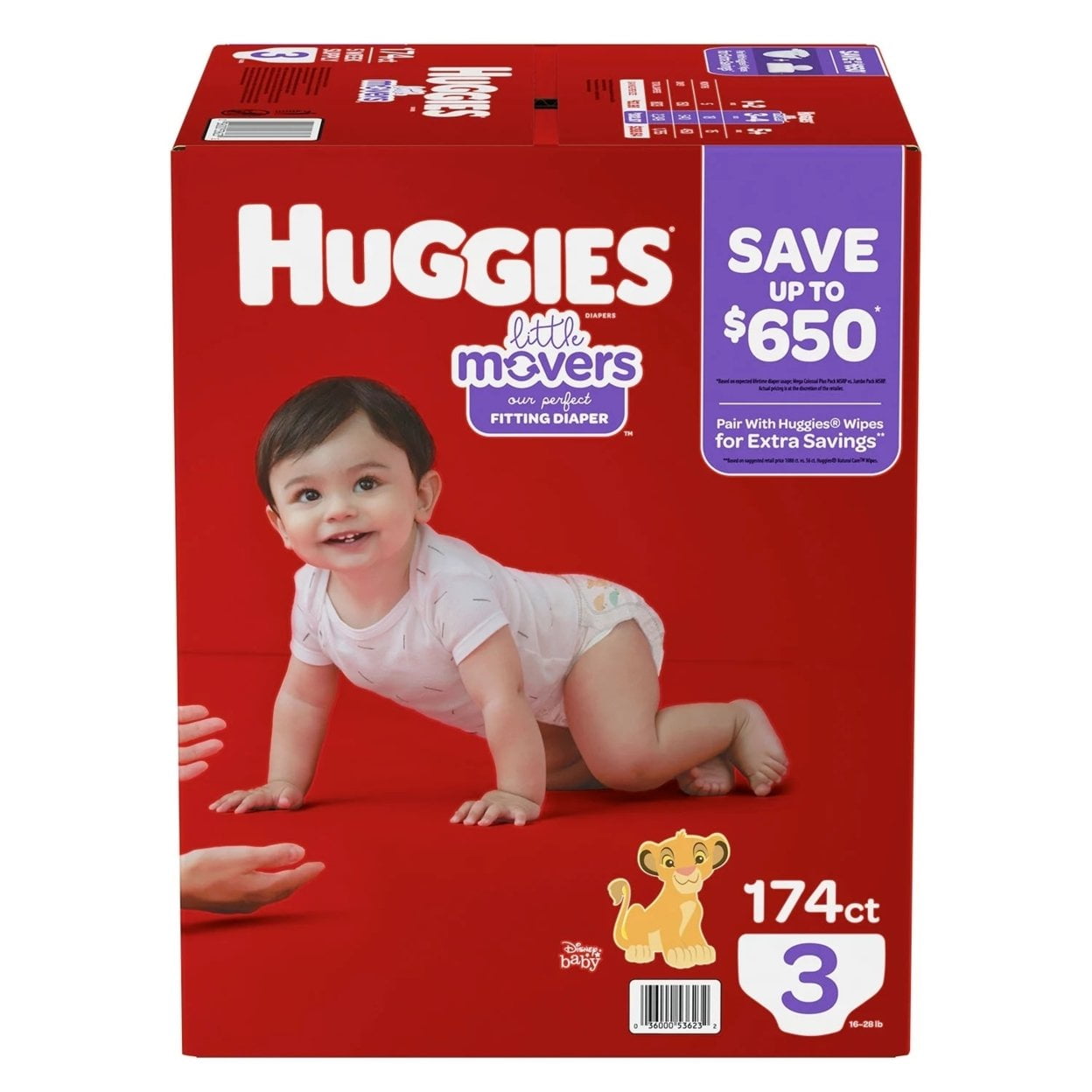 Huggies Little Movers Baby Diapers Size 3 (16-28 lbs), 76 ct - Pay Less  Super Markets