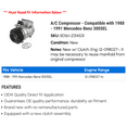 thumbnail image 2 of A/C Compressor - Compatible with 1988 - 1991 Mercedes-Benz 300SEL 1989 1990, 2 of 2