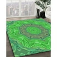 thumbnail image 3 of Ahgly Company Machine Washable Indoor Rectangle Transitional Neon Green Area Rugs, 7' x 9', 3 of 7