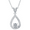 White Gold, variant on Cate & Chloe Arabella 18k White Gold Plated Pendant Necklace with Simulated Diamonds for Women