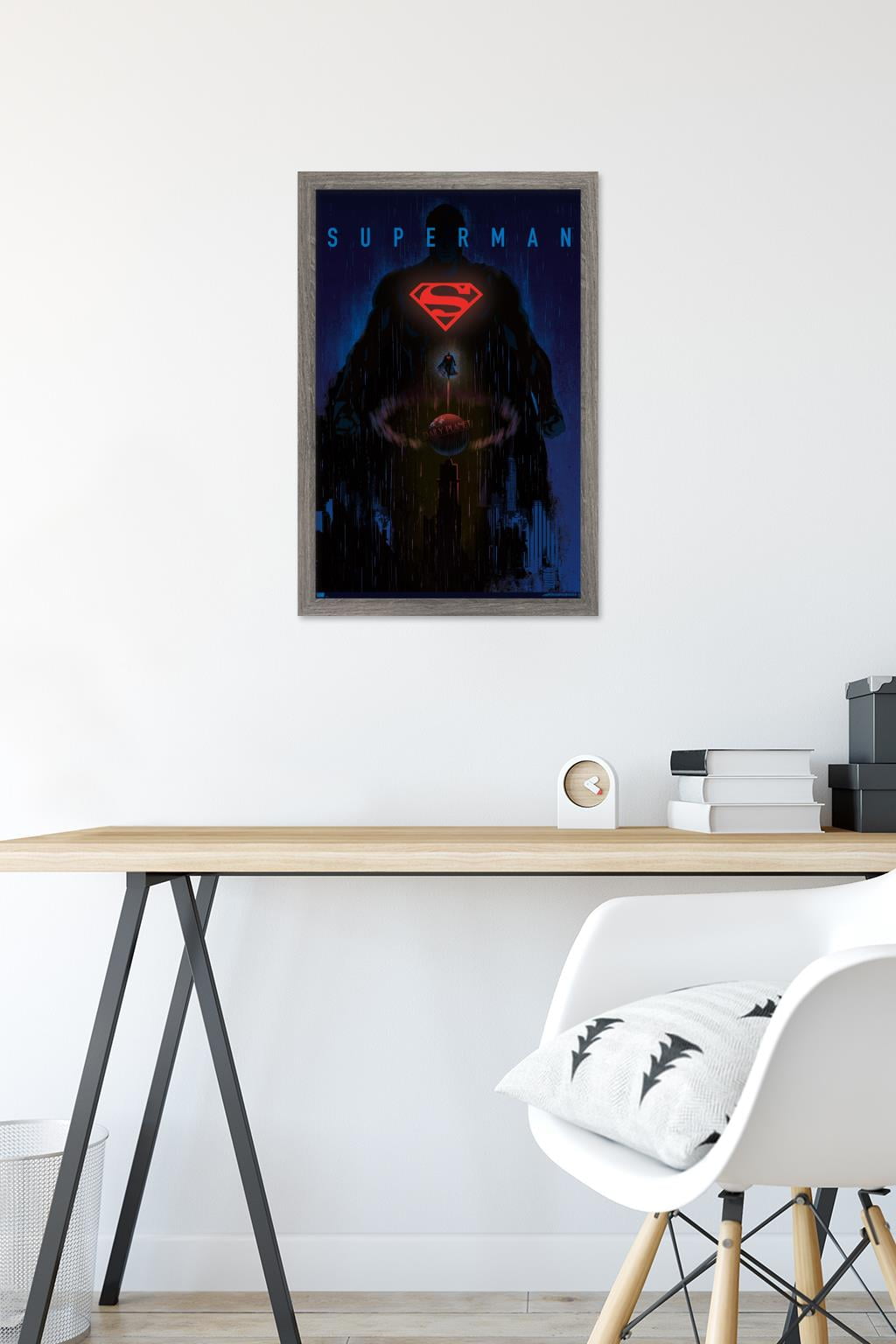 DC Comics: Dark Artistic - Superman Wall Poster, 14.725" x 22.375" Framed