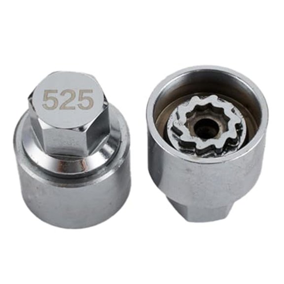 Anti-theft Rim Lock Adapter for Car Wheels, Stainless Steel, Easy Installation