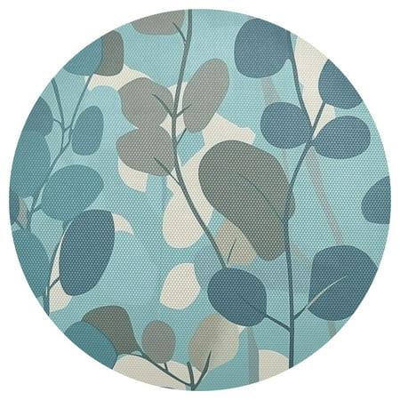 

Modern Style Leaves Design 6-Piece 15.4in Durable PVC Plate Mats Heat-Resistant for Parties and Dining