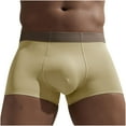 thumbnail image 2 of Big & Tall Men's Cotton Boxer Briefs - 3XL, Beige, Classic Style - Comfortable, Breathable, Everyday Wear, Durable, 2 of 6