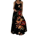 thumbnail image 1 of Glookwis Bohemian Floral Print Dress for Women Summer Casual Sleeveless Beach Long Maxi Dress, 1 of 2