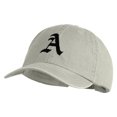thumbnail image 2 of Old English A Embroidered Big Size Washed Pigment Dyed Cap - Stone XL-3XL, 2 of 5