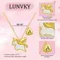 thumbnail image 4 of LUNVKY 18K Gold Plated Unicorn Initial Necklaces for Teen Girls Letter Y Pendant Chain Stuff Accessory Decoration Birthday Graduation Jewelry Gifts Her Tween Preteen Kids Daughter Age Ideas, 4 of 6