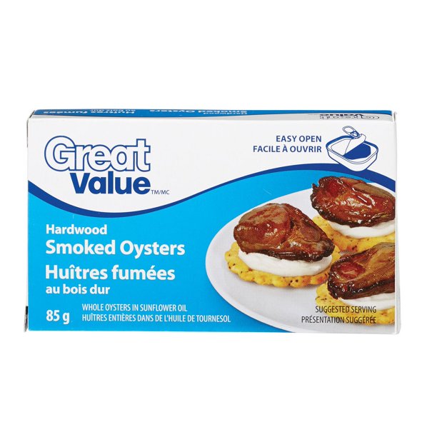 Great Value Smoked Oysters, 85 grams Walmart.ca