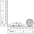 thumbnail image 3 of Gem Stone King 925 Silver and 10K Yellow Gold Lab Grown Diamond, London Blue Topaz Bracelet for Women | 1.44 Cttw | Gemstone April Birthstone | Oval 6X4MM | Fully Adjustable 9 inch, 3 of 3