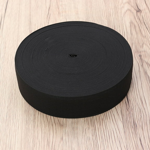FOMIYES Sewing Waistband 1 Roll Black Polyester 40m Length 2cm Width Flat Knit