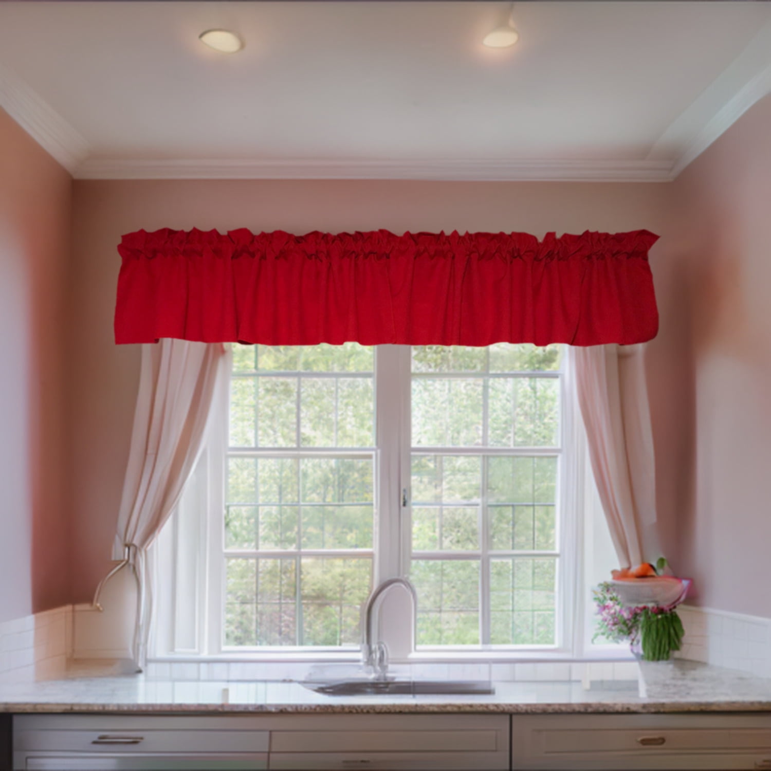 Red valance discount