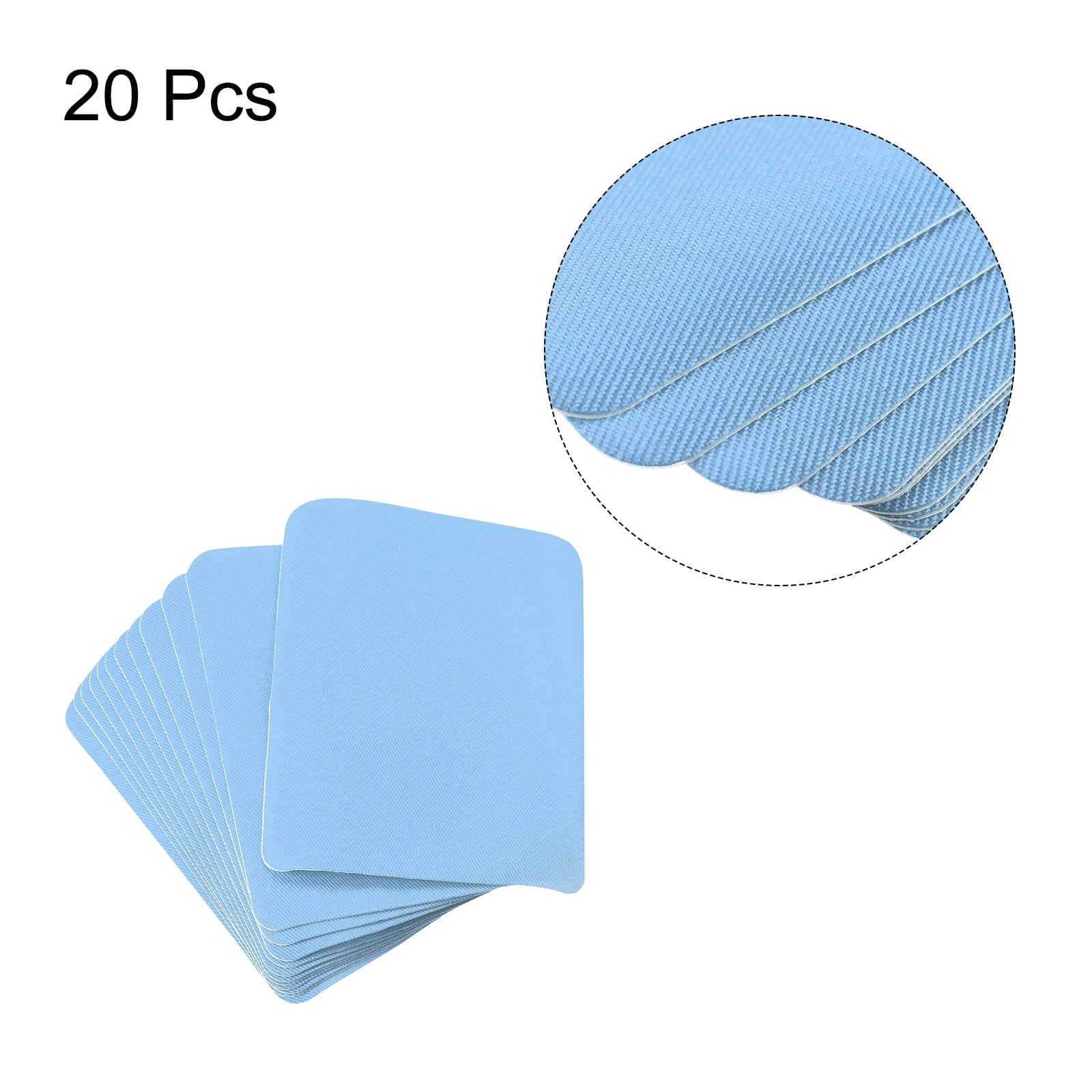 Unique Bargains Fabric Iron-on Patches for Clothes Repairing and Decoration Light Blue