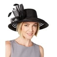 thumbnail image 3 of August Hat Women’s Sheer-Stripe Romantic Hats, Black, One Size, 3 of 3