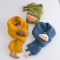 thumbnail image 6 of Cute Thick Warm Cartoon Clouds Neck Wraps Children's Scarf Knit Neck Guards Scarves Baby Scarf YELLOW, 6 of 8
