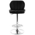 thumbnail image 2 of Elama 2 Piece Adjustable Faux Leather Bar Stool in Black with Chrome Base, 2 of 10